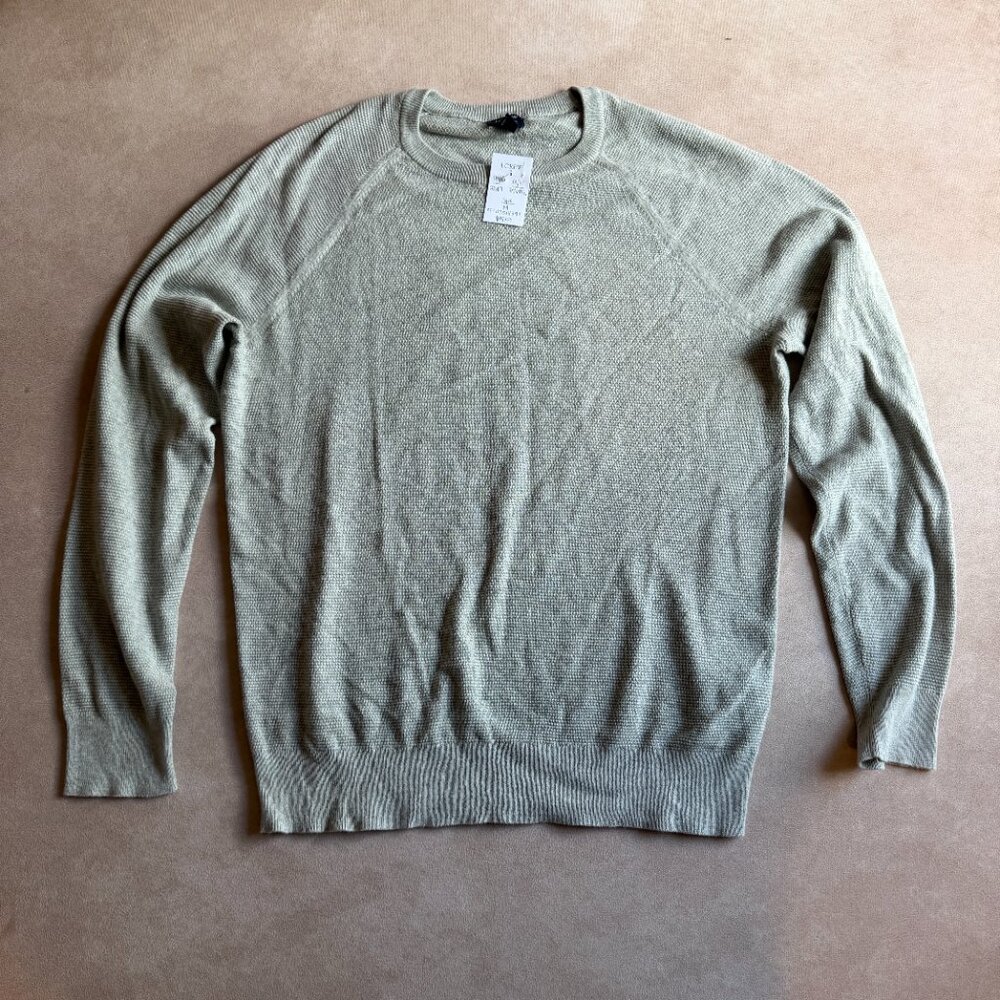 J. Crew Cotton seed-stitch crewneck sweater • size medium • CD617